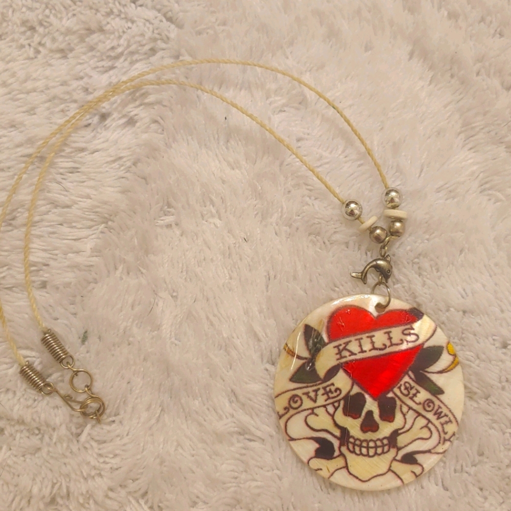 Ed Hardy Shell Pendant Necklace